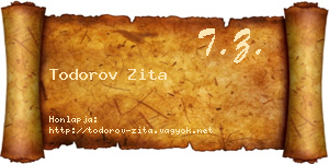 Todorov Zita névjegykártya
